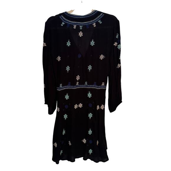 Free People Stargazer Embroidered Gauzy Lightweight Mini Dress Women's Size M - Picture 6 of 8